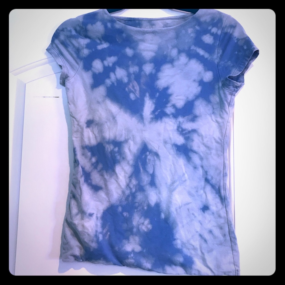 Tie dye tee cap sleeve